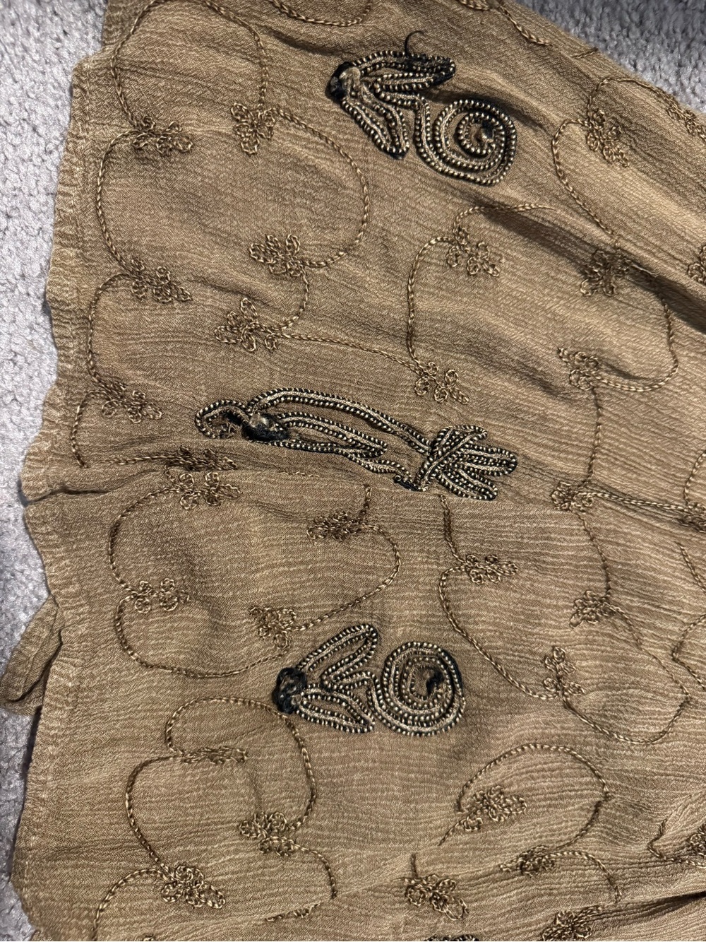 Vintage M.P.H. Embroidered Patchwork Dress - Picture 4 of 5
